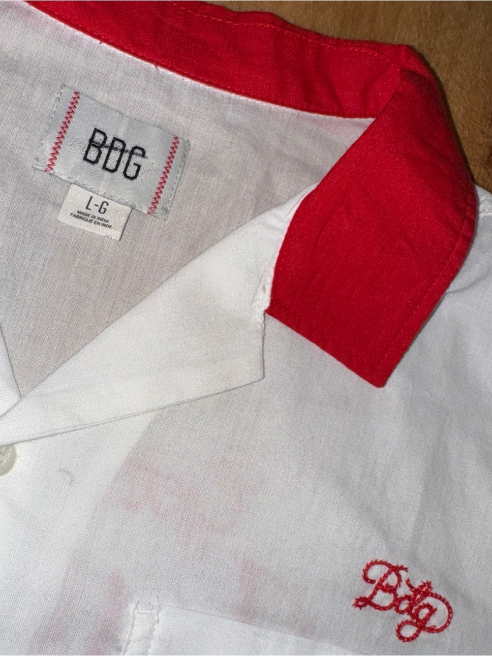 Urban Out BDG Ethic Casual Bowling Shirt Men Large Ringer Polo Double Sided sk8